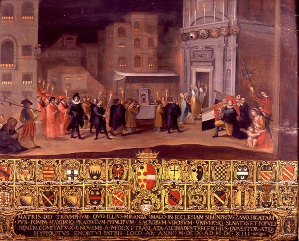 Detail of The Translation of the Remains of the Madonna of Provenzano, 1610 by Italian School