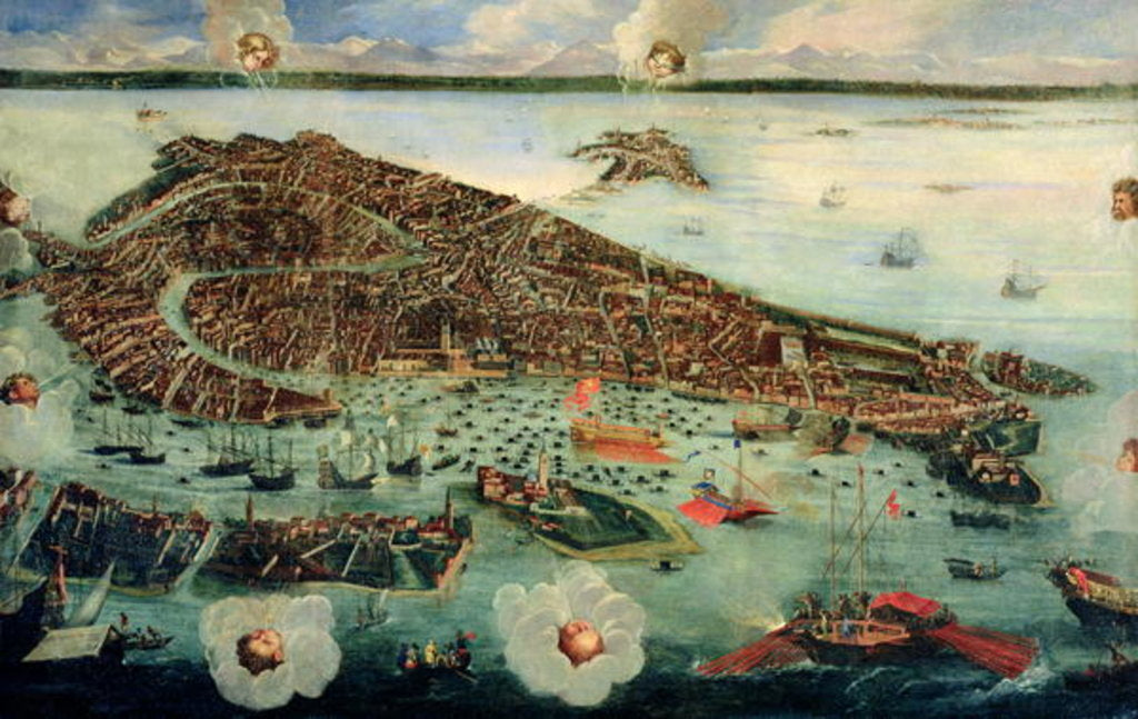 Detail of Bird's Eye View of Venice by Joseph the younger Heintz