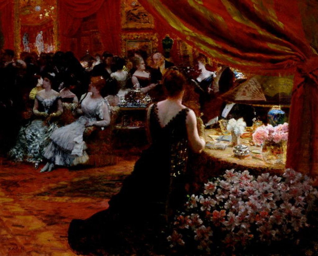 Detail of The Salon of Princess Mathilde 1883 by Giuseppe or Joseph de Nittis
