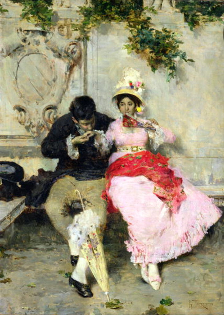 Detail of The Declaration by Giacomo Favretto