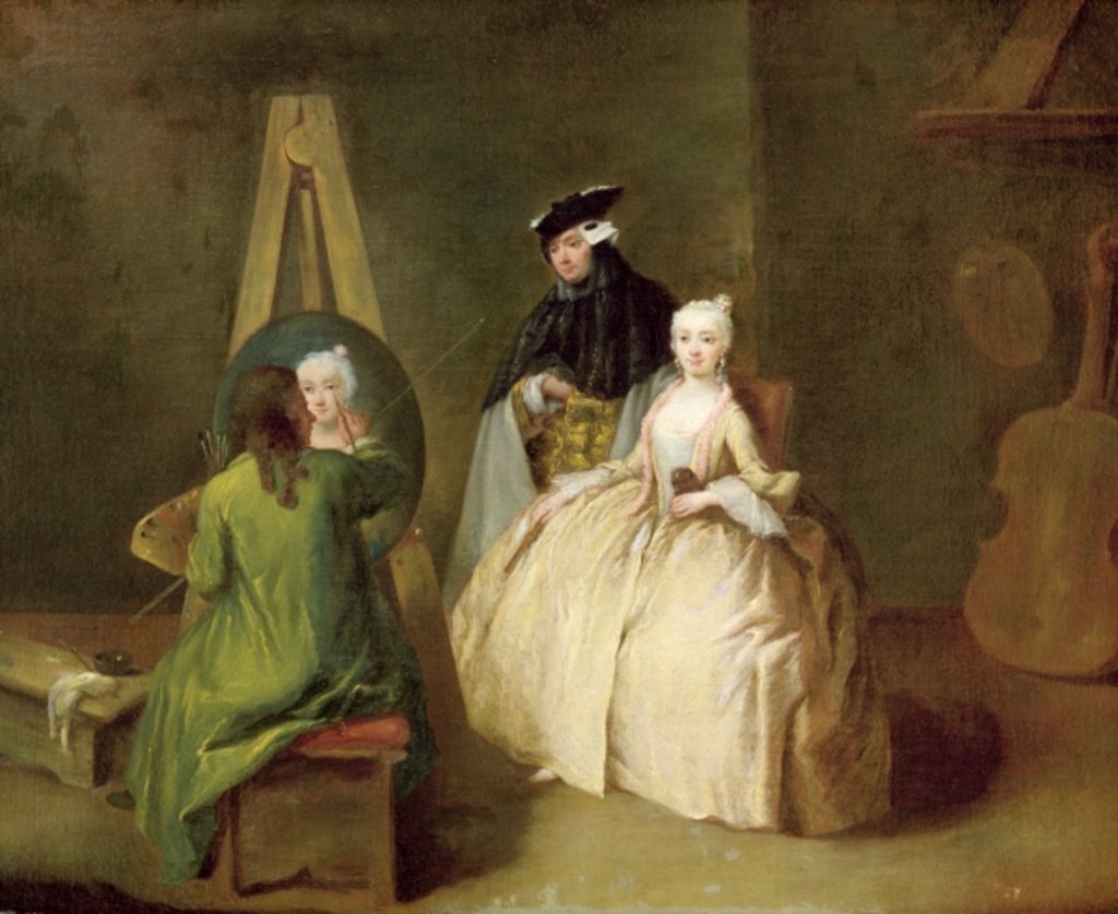 Detail of The Artist's Studio, c.1746 by Pietro Longhi