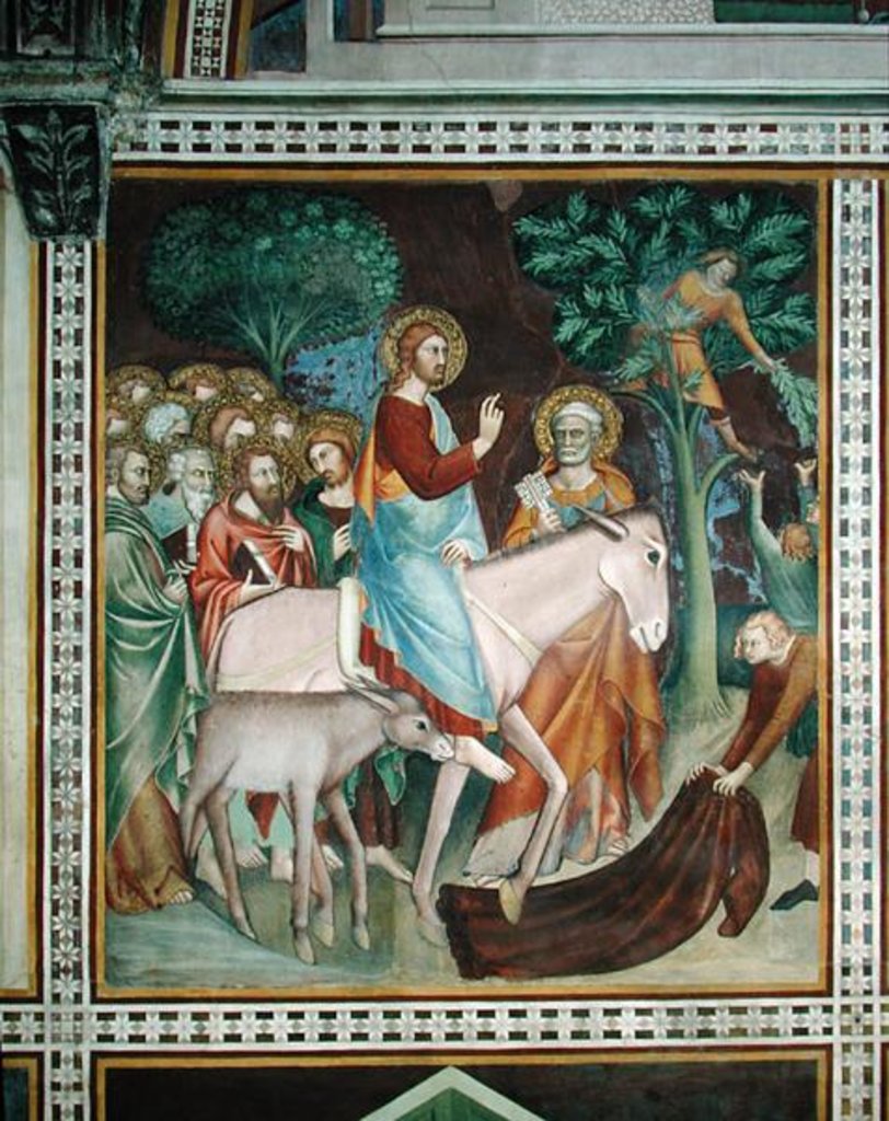 Detail of The Entry of Christ into Jerusalem by Barna da Siena