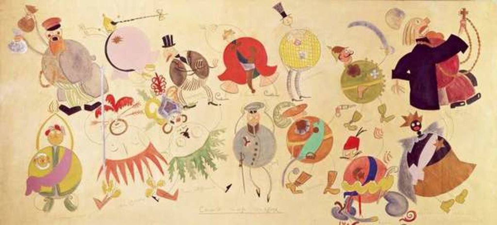 Detail of Costume designs for 'Misteriya-Buff', 1919 by Vladimir Mayakovsky