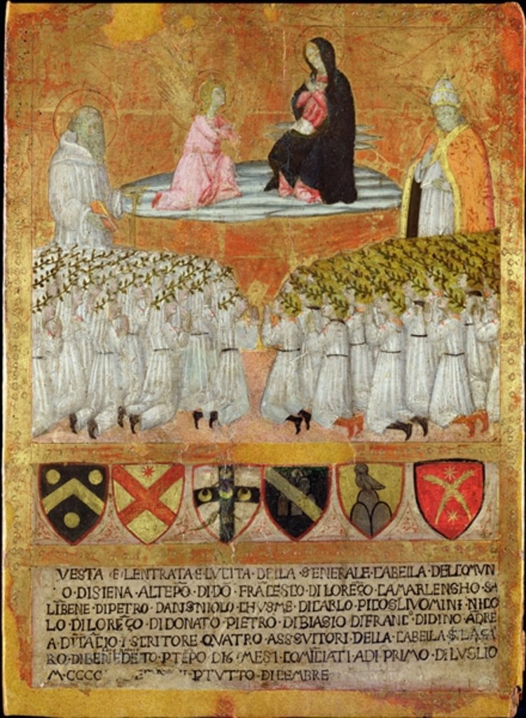 Detail of The Annunciation with St. Bernard of Clairvaux and Pope Calixtus III 1456 by Italian School