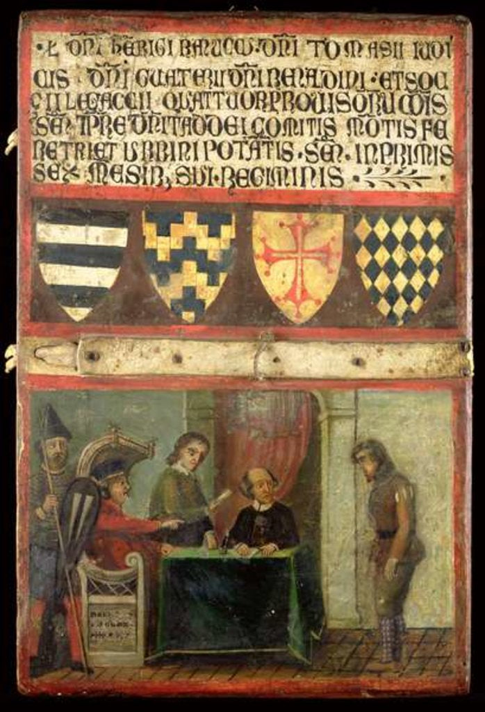 Detail of Scene of Justice with Four Coats of Arms, 1273 by Italian School