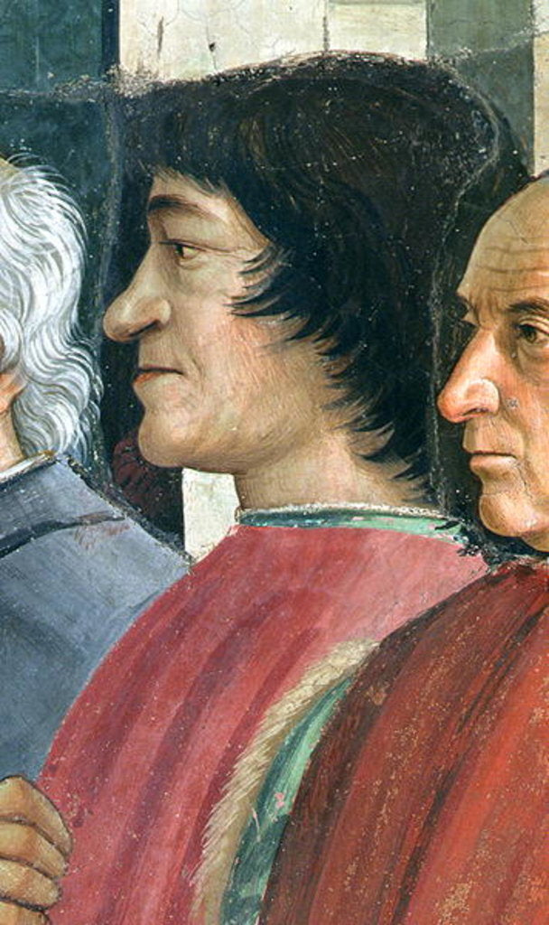 Detail of Lorenzo Medic by Domenico (1449-94) Ghirlandaio