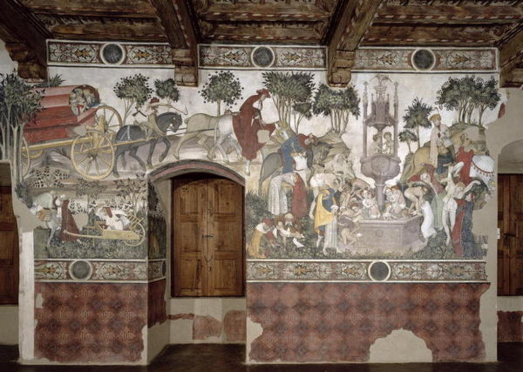 Detail of The Fountain of Life, detail of the journey to the fountain, 1418-30 by Giacomo Jaquerio