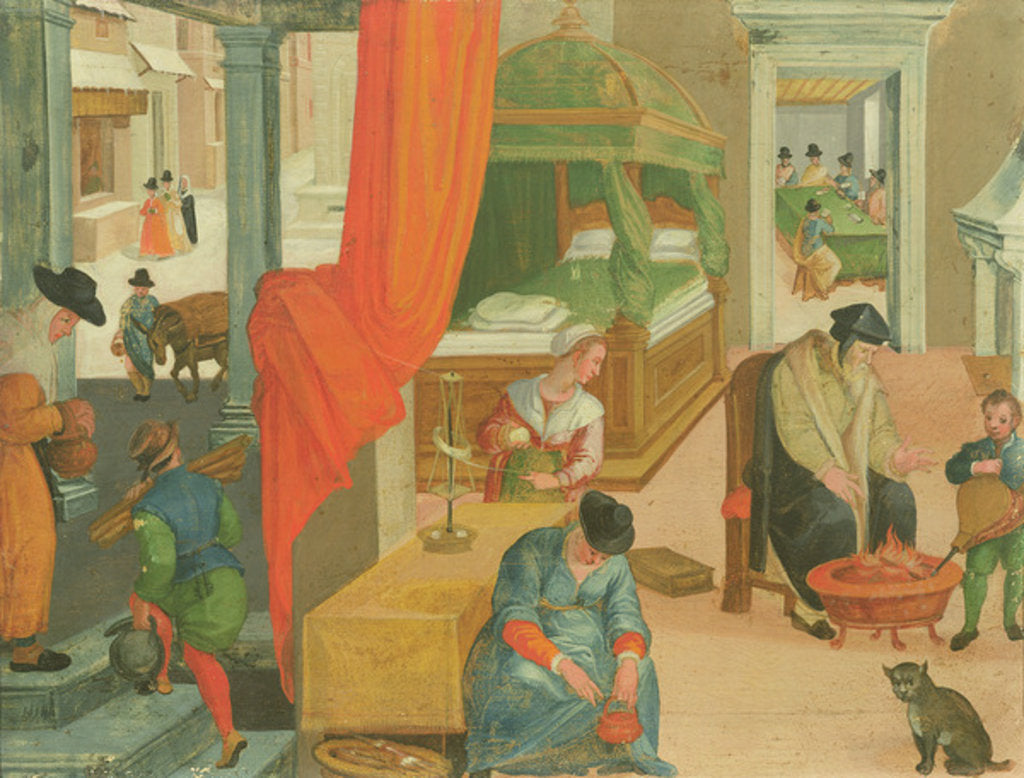 Detail of January by Cristoforo Rustici