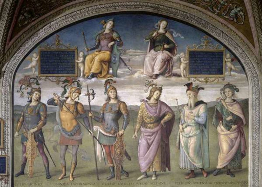 Detail of Lunette of Fortune and Temperance by Pietro Perugino