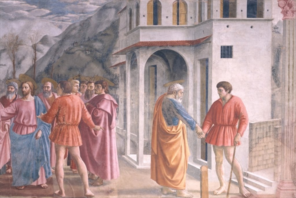 Detail of The Tribute Money by Tommaso Masaccio
