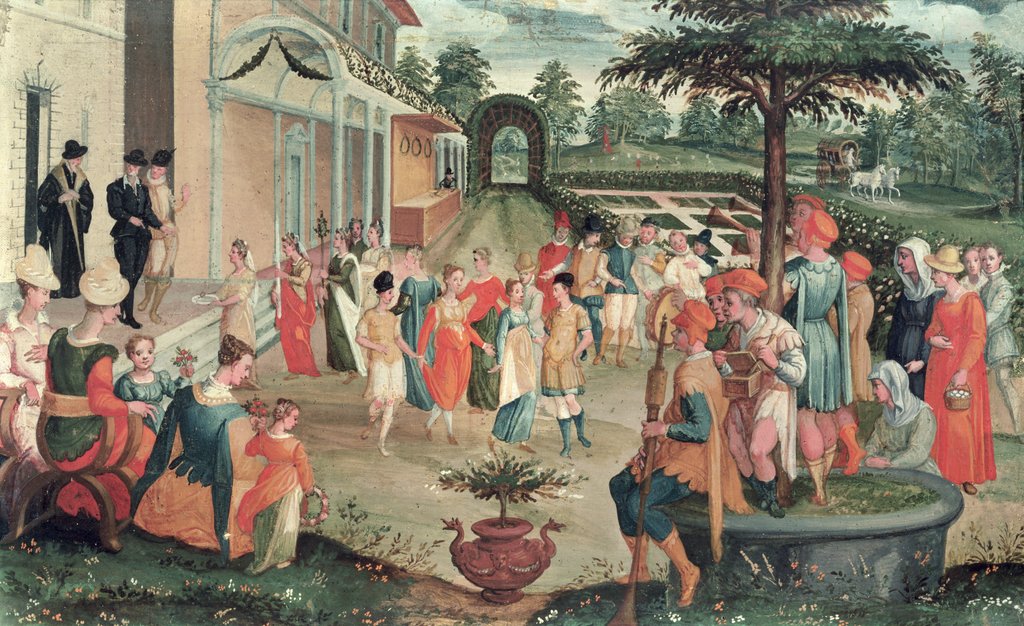 Detail of May by Cristoforo Rustici