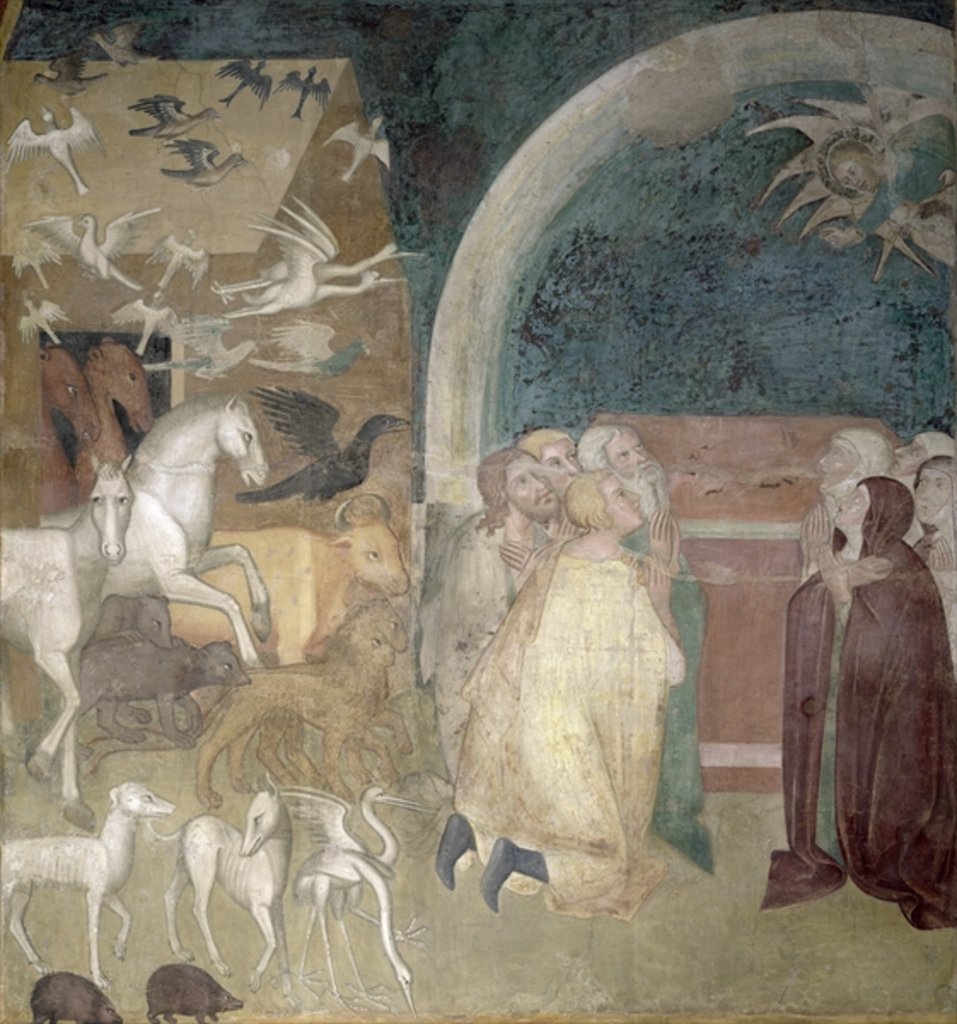 Detail of Leaving the Ark, 1356-67 by also Manfredi de Battilori Bartolo di Fredi