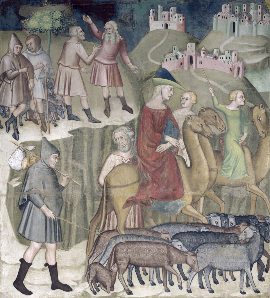 Detail of The Separation of Abraham and Lot, 1356-67 by also Manfredi de Battilori Bartolo di Fredi