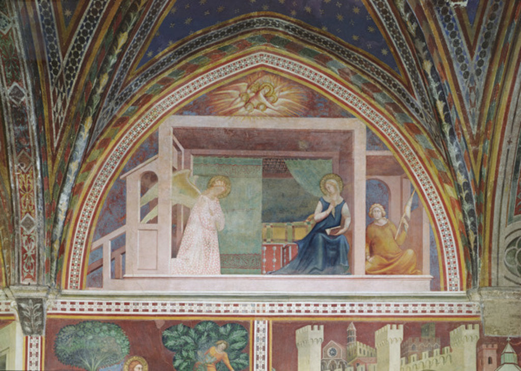 Detail of The Annunciation by Barna da Siena