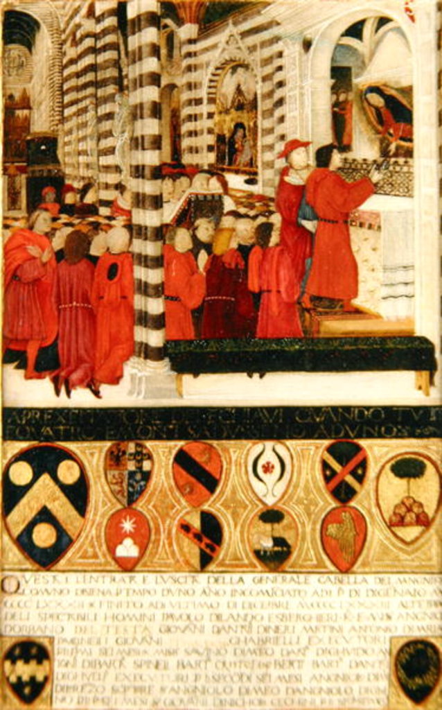 Detail of The Keys of Siena Given to the Virgin, 1483 by Italian School