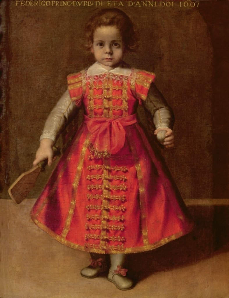 Detail of Federico Ubaldo della Rovere aged 2, 1607 by Federico Fiori Barocci or Baroccio