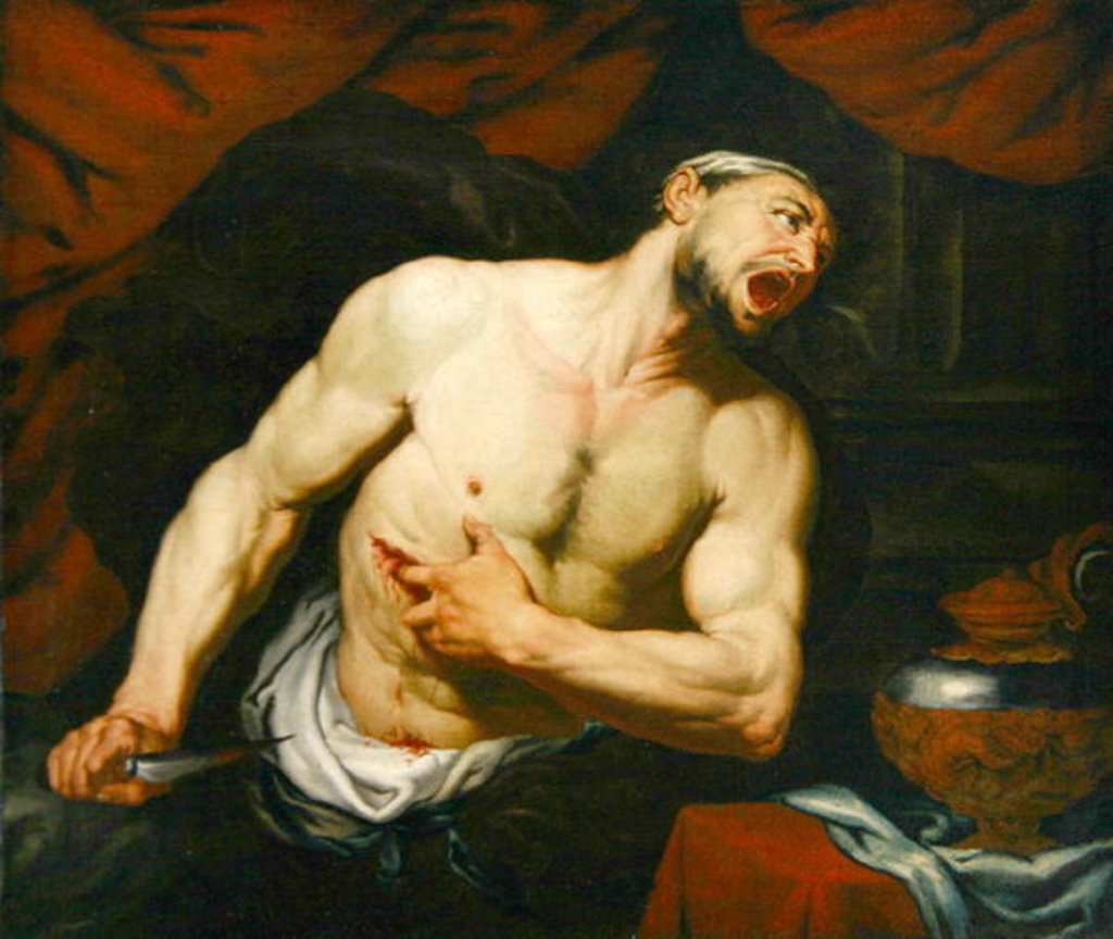 Detail of The Death of Cato of Utica by Giambattista Langetti