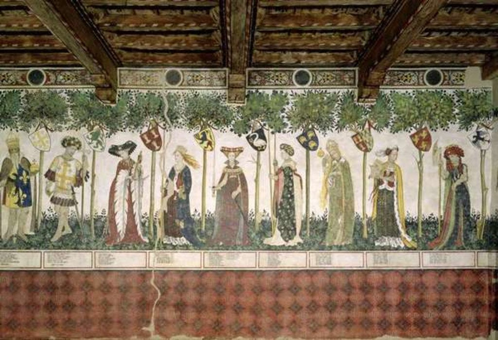 Detail of The Nine Worthies and the Nine Worthy Women by Giacomo Jaquerio