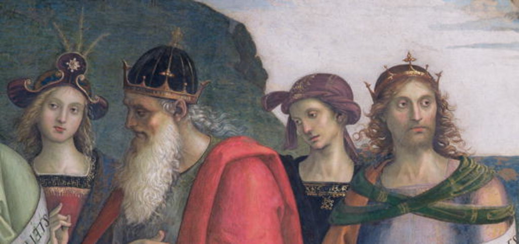 Detail of The Eternal Father in Glory with Prophets and Sibyls by Pietro Perugino