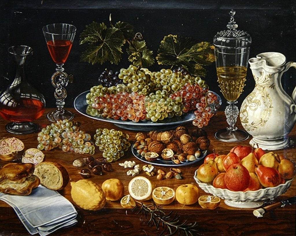Detail of Still life with fruit by Spanish School