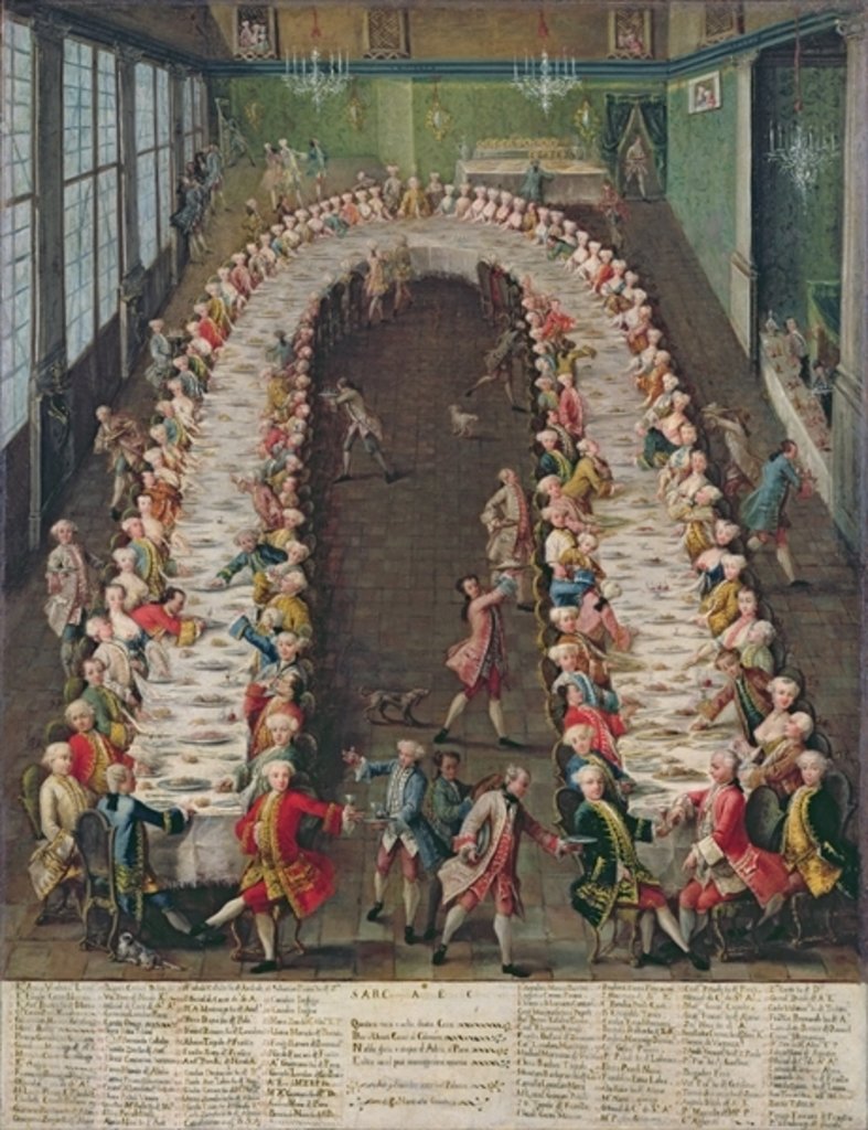 Detail of The Banquet at Casa Nani, Given in Honour of their Guest, Clemente Augusto, Elector Archbishop of Cologne, on 9th September 1755 by Pietro Longhi