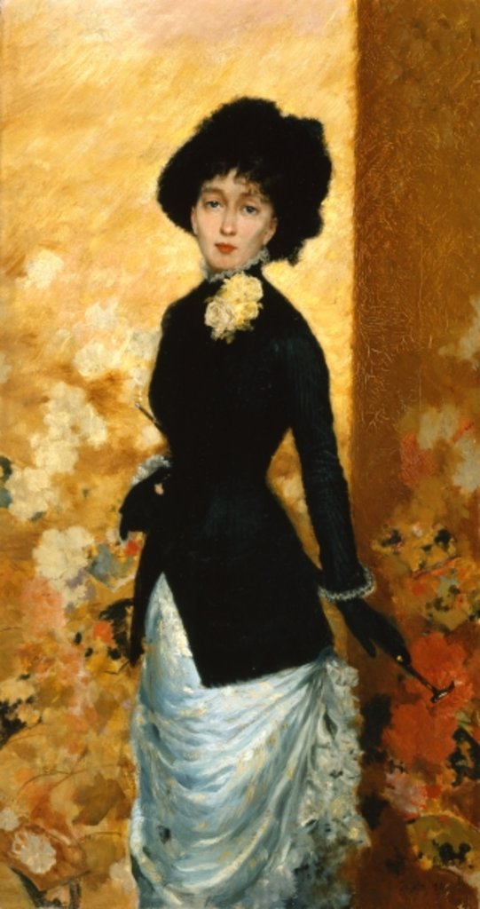 Detail of Portrait of a Woman, 1880 by Giuseppe or Joseph de Nittis
