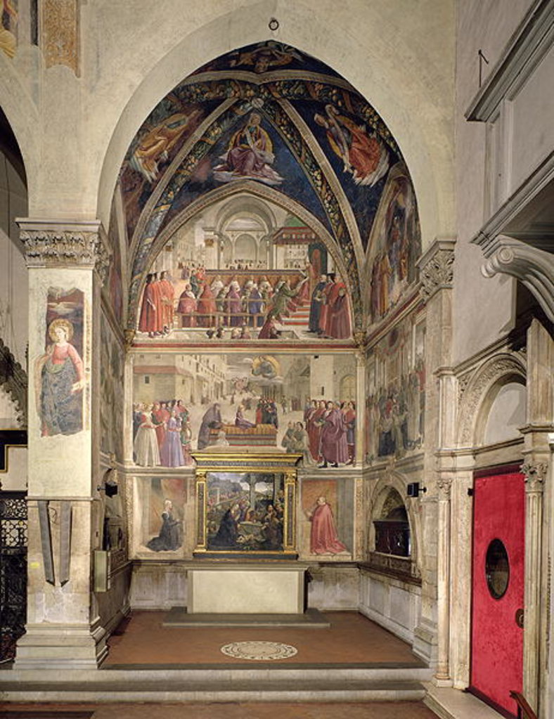 Detail of The Confirmation of the Rule of the Order of St. Francis by Pope Honorius III and the Resurrection of a Boy by Domenico Ghirlandaio