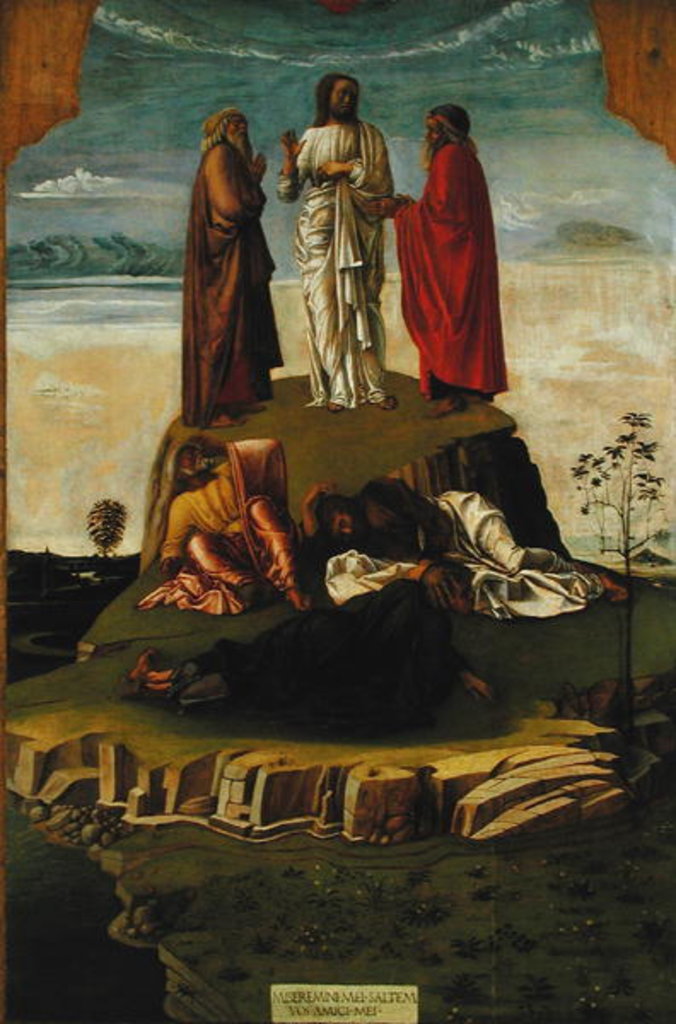 Detail of Transfiguration of Christ on Mount Tabor, 1455-60 by Giovanni Bellini