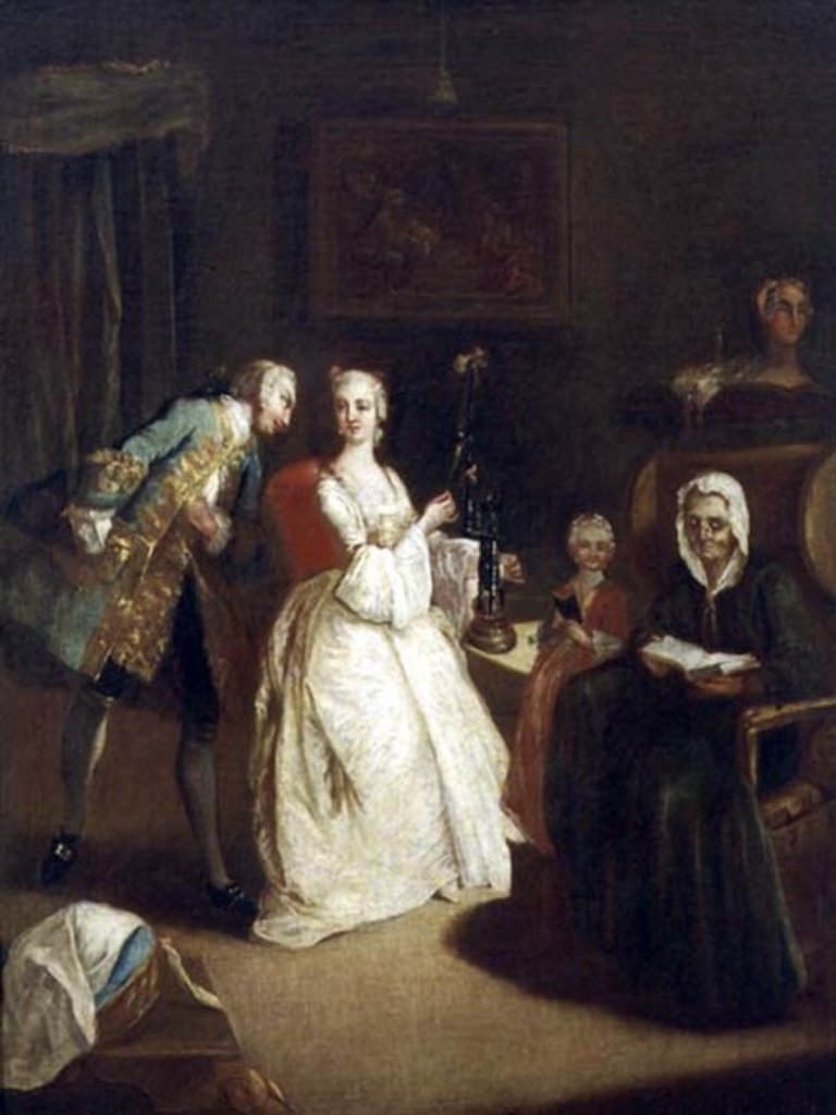 Detail of The Declaration of Love by Pietro Longhi