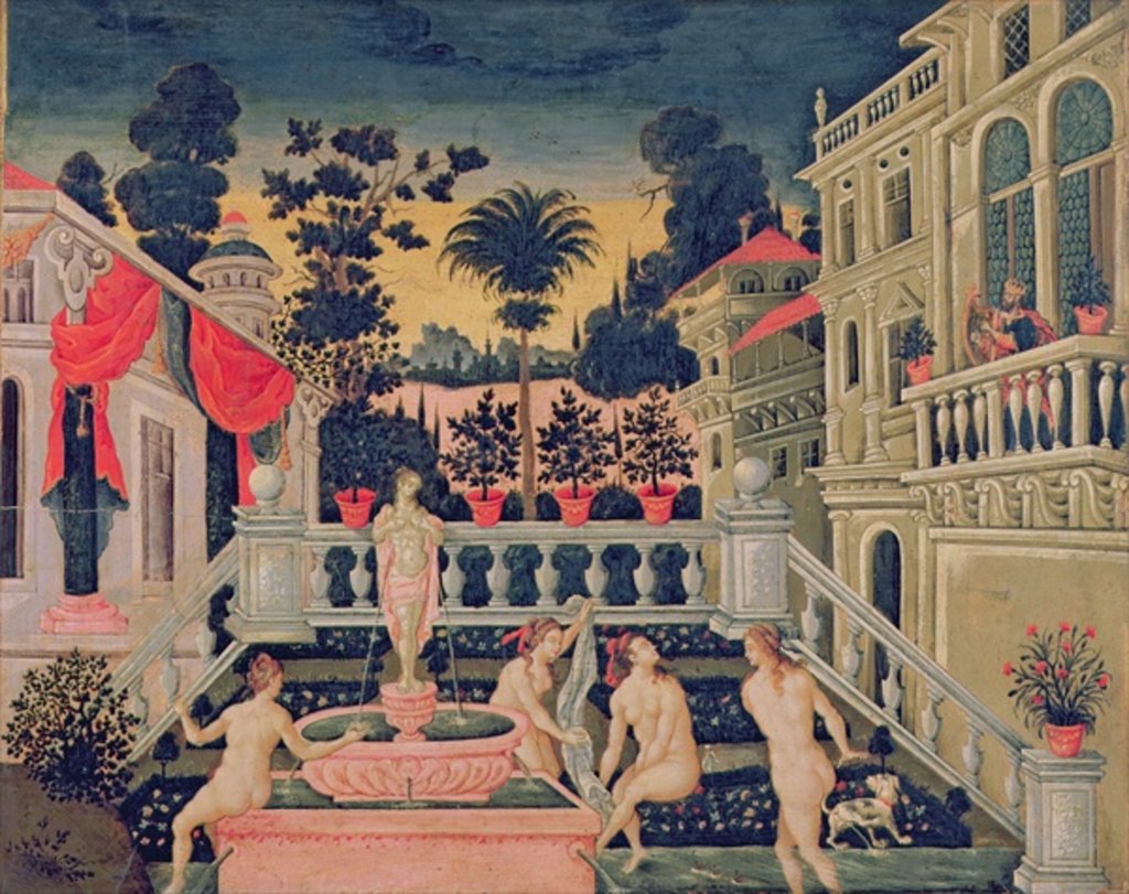 Detail of David Watching Bathsheba Bathing, c.1650 by Theodoros Pulakis