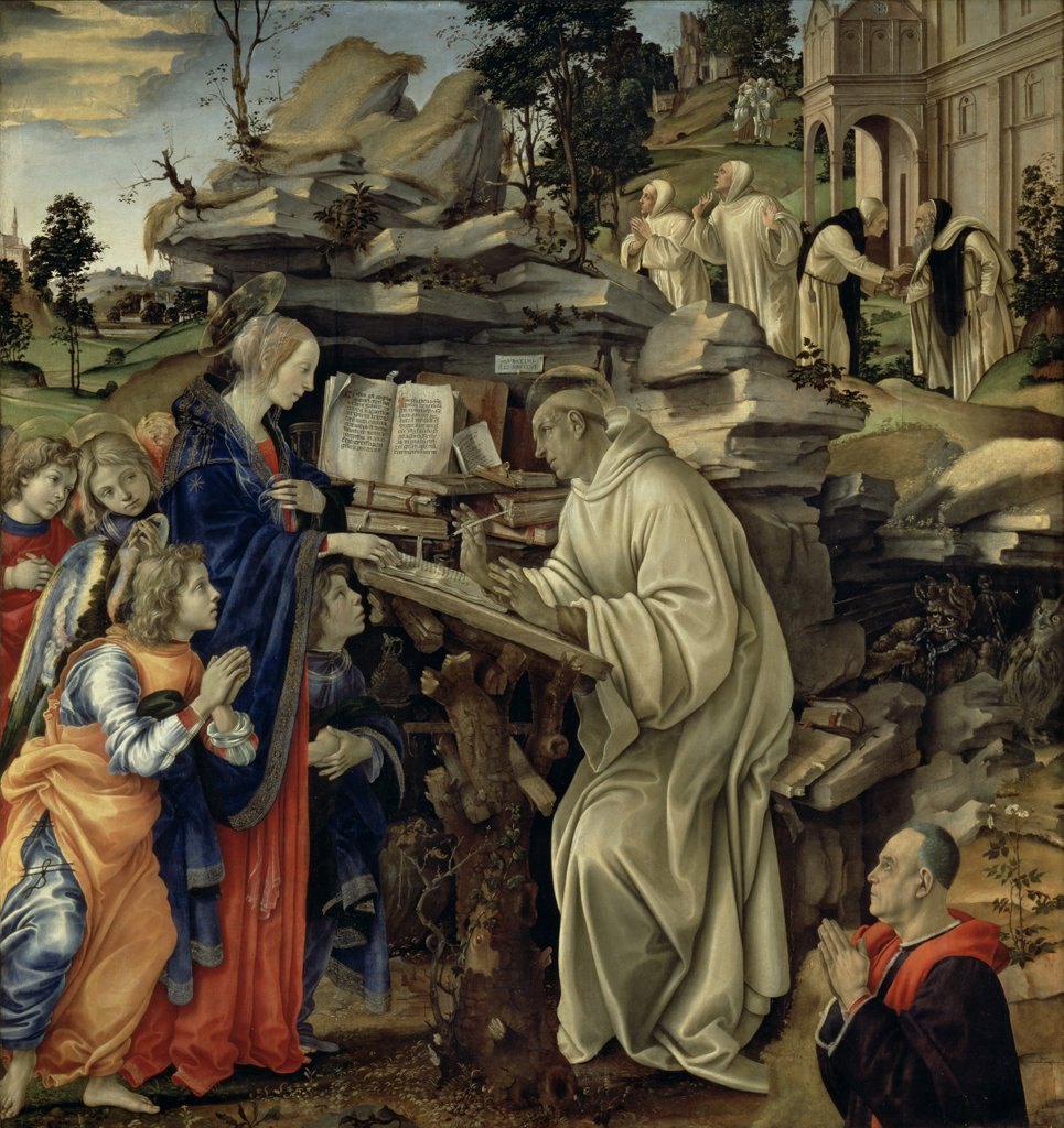 Detail of The Vision of St. Bernard, c.1485-87 by Filippino Lippi
