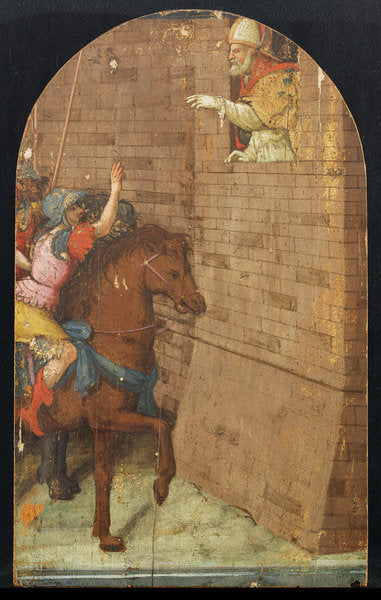 Detail of Saint Geminiano saving Modena from Attila the Hun by Pellegrino Aretusi