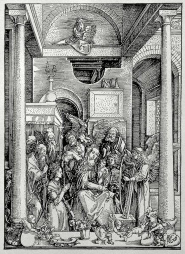 Detail of The Virgin and Child with Saints by Albrecht Dürer or Duerer