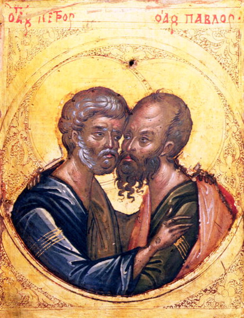 Detail of Icon of SS. Peter and Paul by Byzantine Byzantine