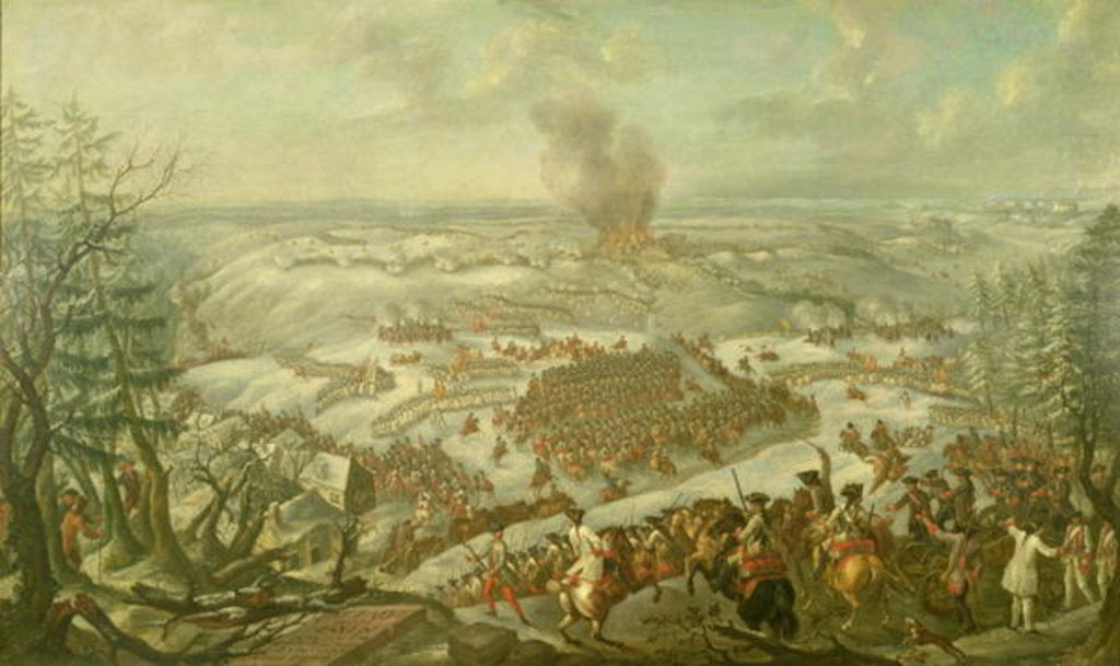Detail of The Battle of Maxen, November 1759 by Franz Paul Findenigg