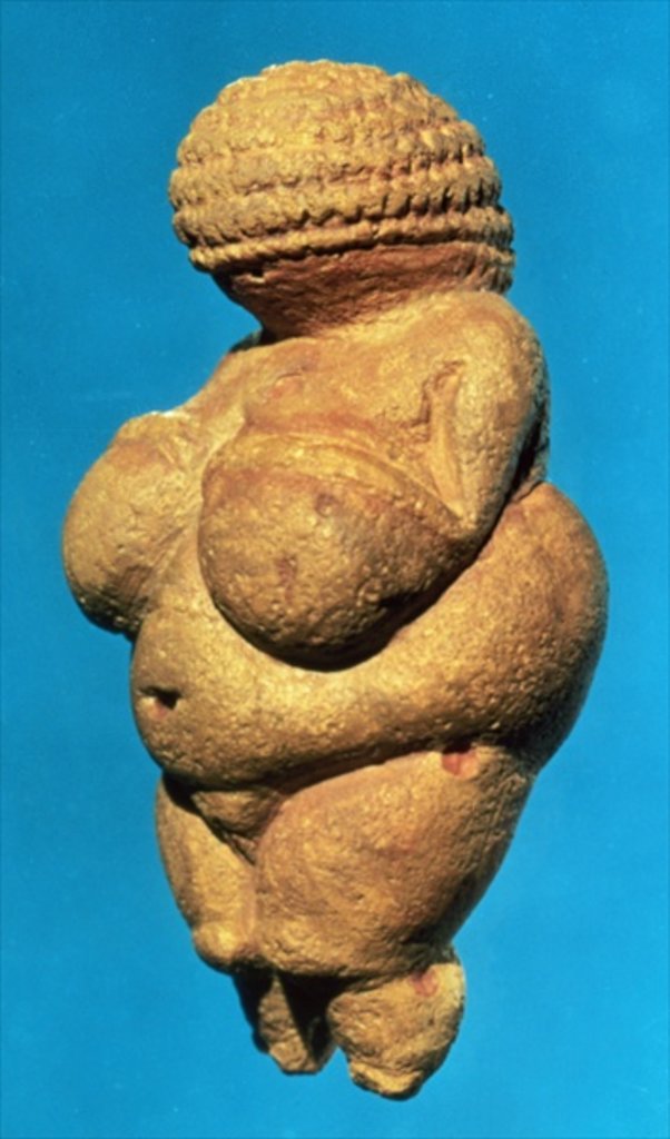 Detail of The Venus of Willendorf, side view, c.30000-18000 BC by Prehistoric Prehistoric