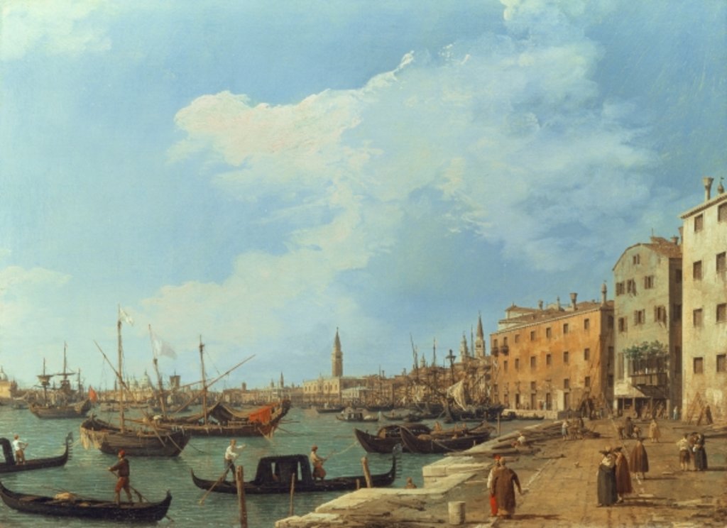 Detail of The Riva Degli Schiavoni, 1724-30 by (1697-1768) Canaletto