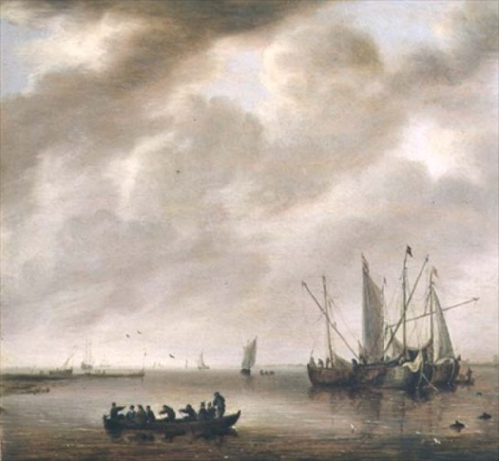 Detail of The Calm Sea, 1651 by Willem van Diest