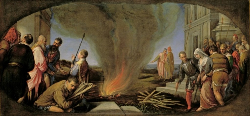 Detail of Tamar led to the Stake, 1566-67 by Jacopo Bassano