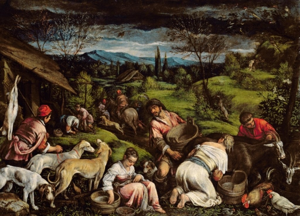 Detail of Spring, c.1576 by Francesco Bassano