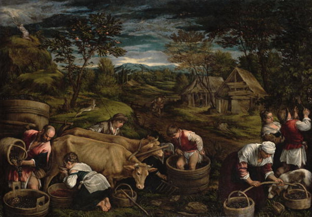 Detail of Harvest,, 1576 by Jacopo Bassano