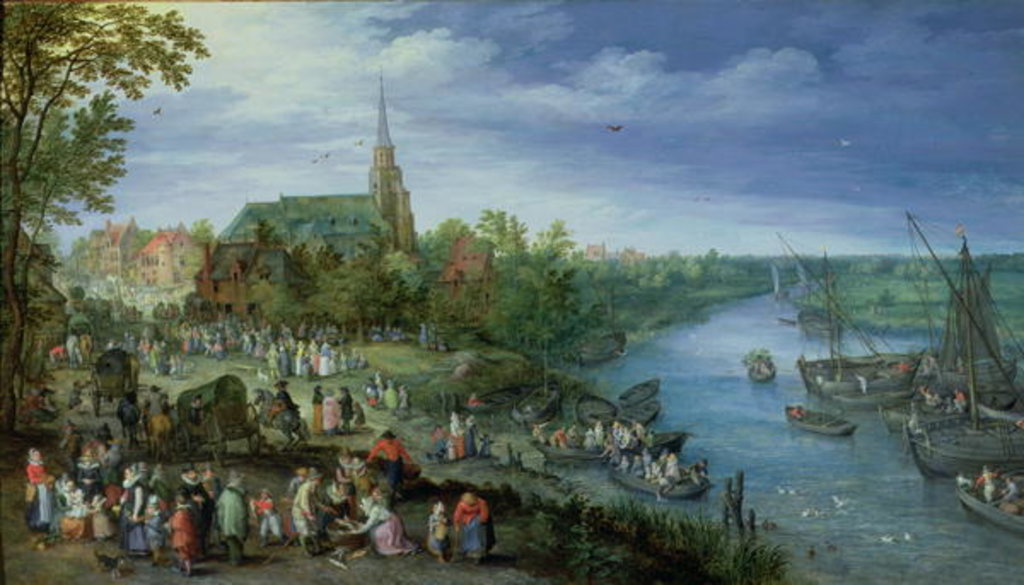Detail of The Annual Parish Fair in Schelle, 1614 by Jan the Elder Brueghel