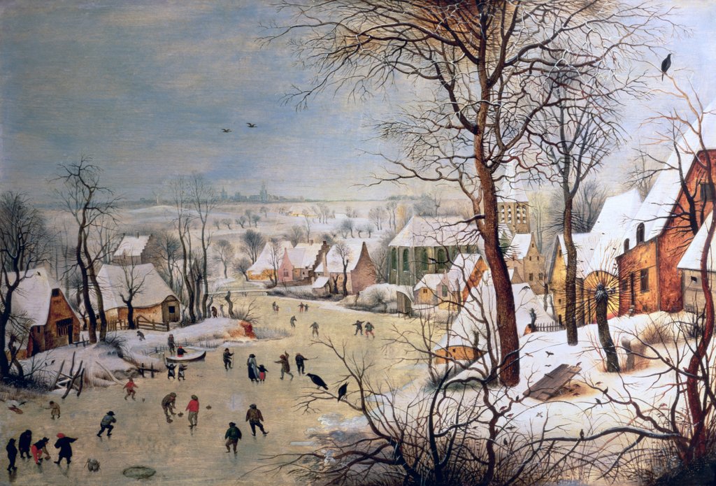 Detail of Winter Landscape with Birdtrap, 1601 by Pieter the Younger Brueghel