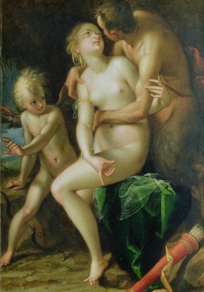 Detail of Jupiter, Antiope and Cupid, 16th century by Johann or Hans von Aachen