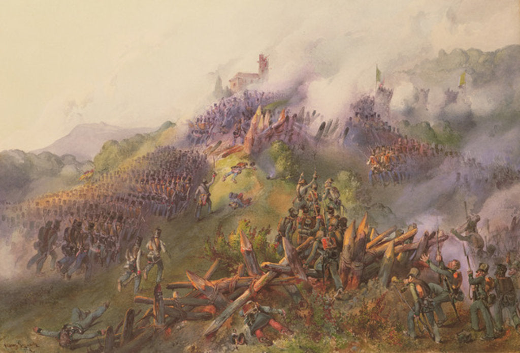 Detail of The Battle of Vicenza: the Storming of Monte Berico, June 1848 by Franz Gerusch