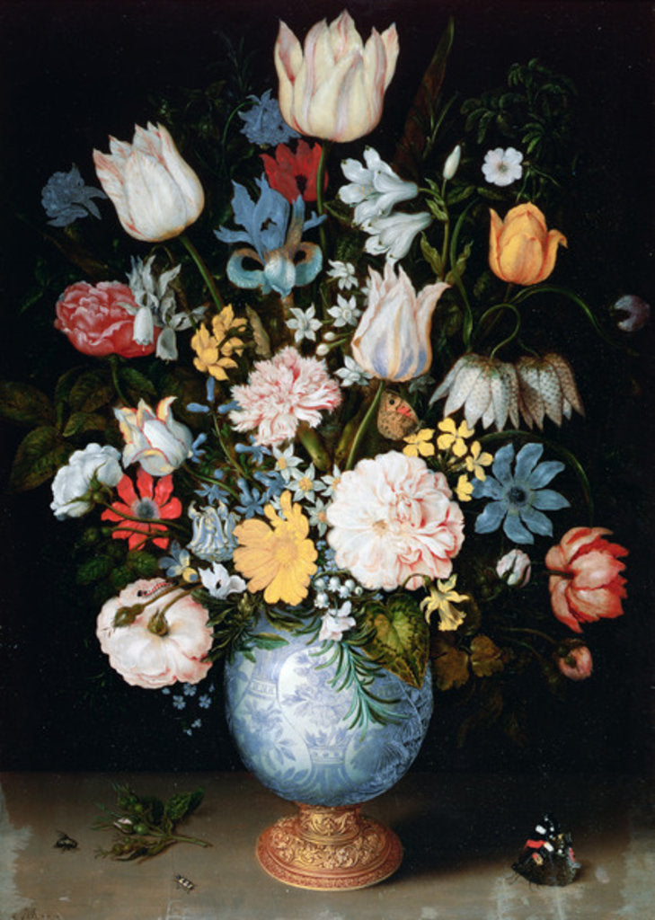 Detail of Bouquet of Flowers, 1609 by Ambrosius Elder Bosschaert
