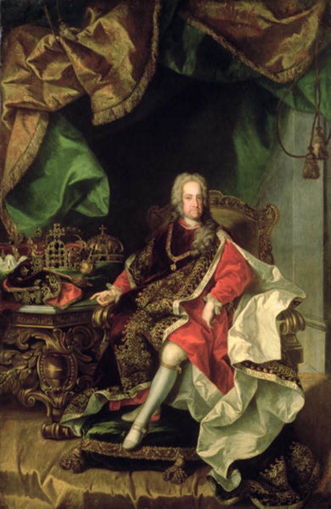 Detail of Emperor Charles VI, c.1730 by Johann-Gottfried Auerbach