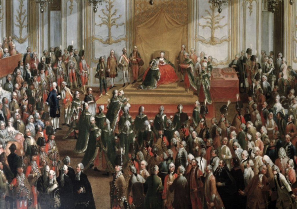 Detail of Maria Theresa at the Investiture of the Order of St. Stephen, 1764 by Martin van Mytens or Meytens