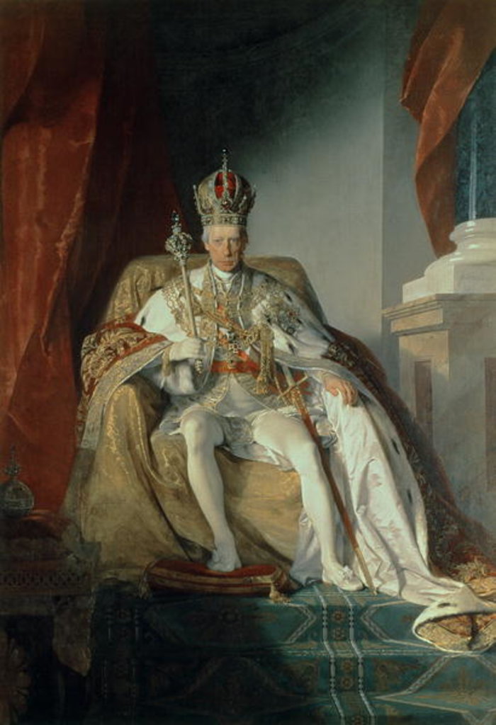 Detail of Emperor Francis II of Austria 1832 by Friedrich von Amerling