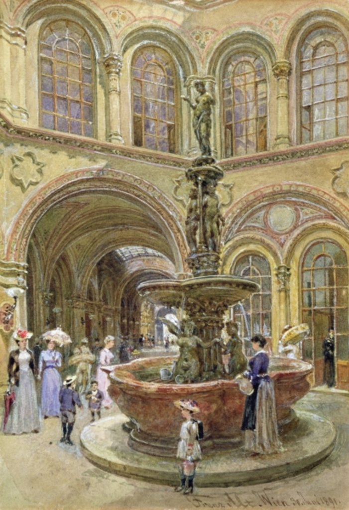 Detail of The Bank and Stock Exchange Building, Herrengasse, Vienna, 1891 by Franz Alt